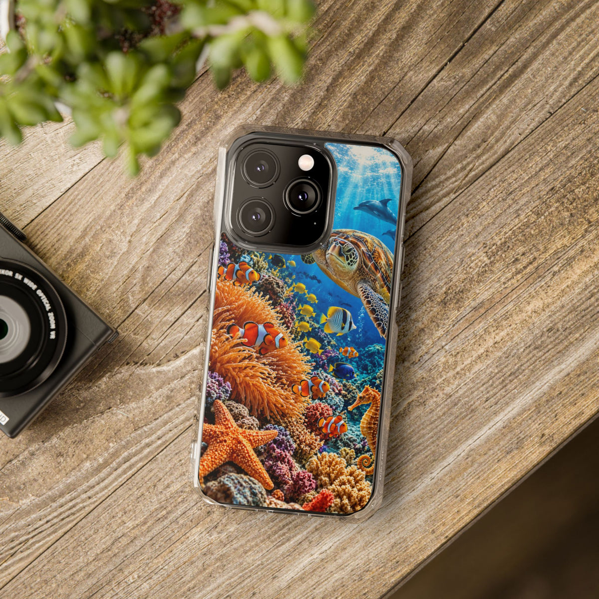 Ocean Paradise | Realistic Sea Turtle & Tropical Marine Life MagSafe® Impact Case for iPhone 14, 15, 16 & 17