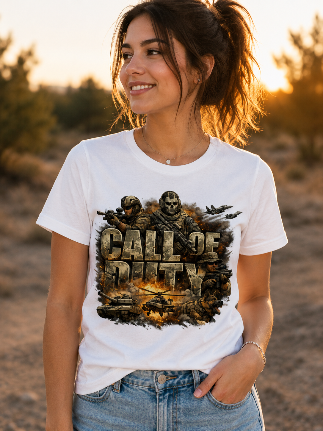 Call of Duty Military Unisex T-Shirt, Tactical Gamer Graphic Tee for Men and Women, Veteran-Inspired Shirt