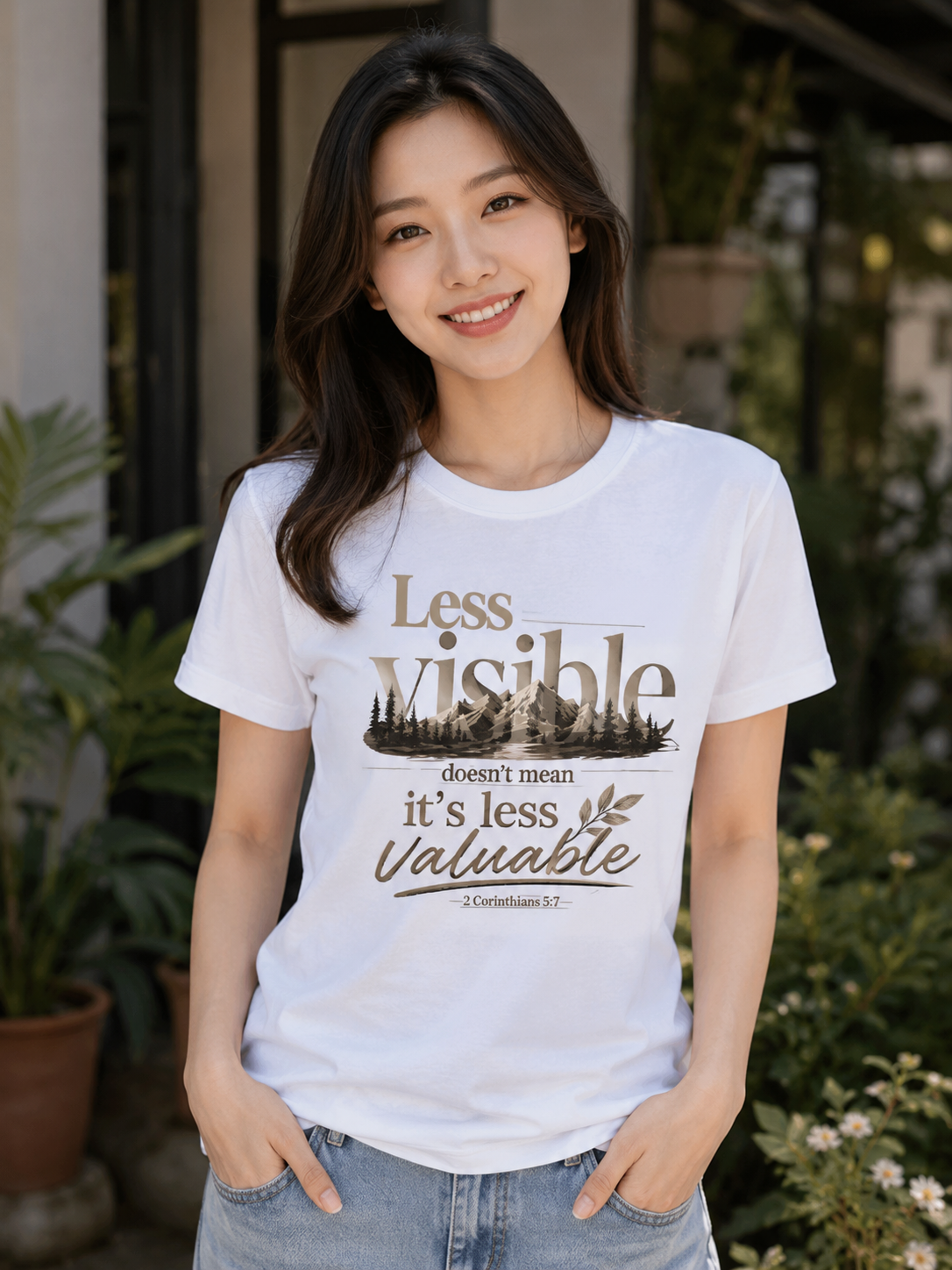 Less Visible Doesn’t Mean Less Valuable Shirt | Inspirational Graphic Tee | Faith & Purpose T-Shirt for Men & Women
