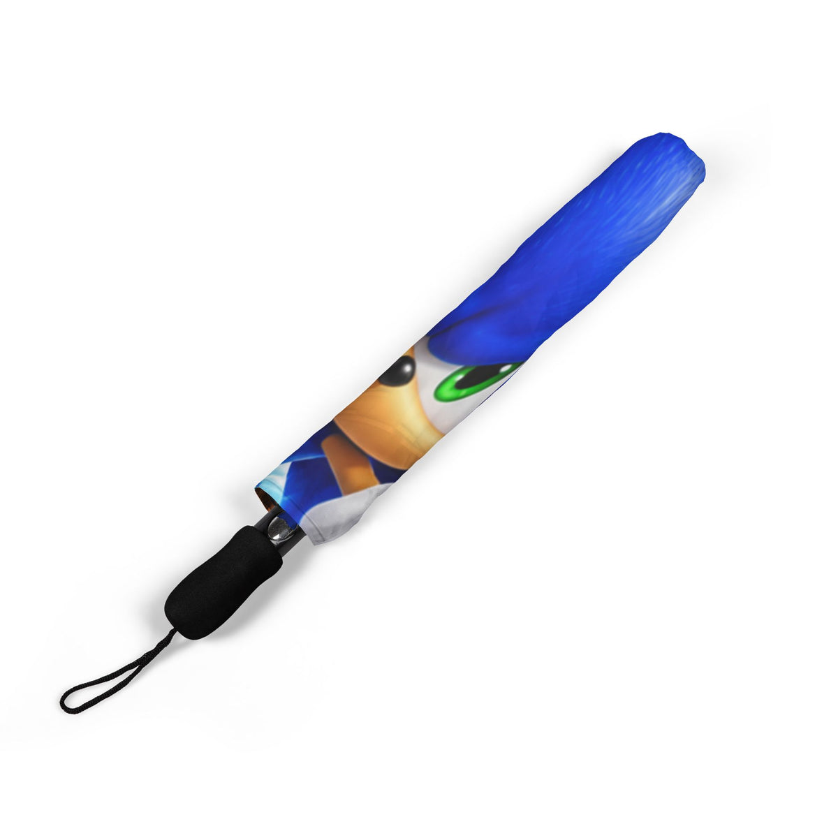 Sonic & Friends Foldable Umbrella — Compact Semi-Automatic Rain Parasol with Colorful Video Game Design