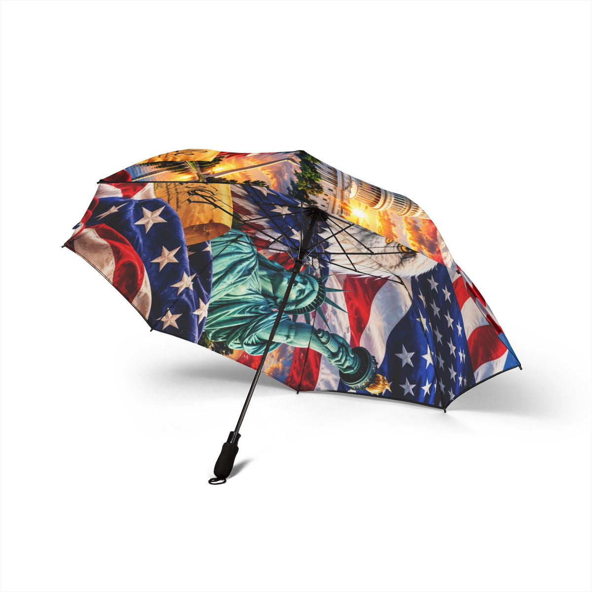 Patriotic Eagle & Statue of Liberty Foldable Umbrella