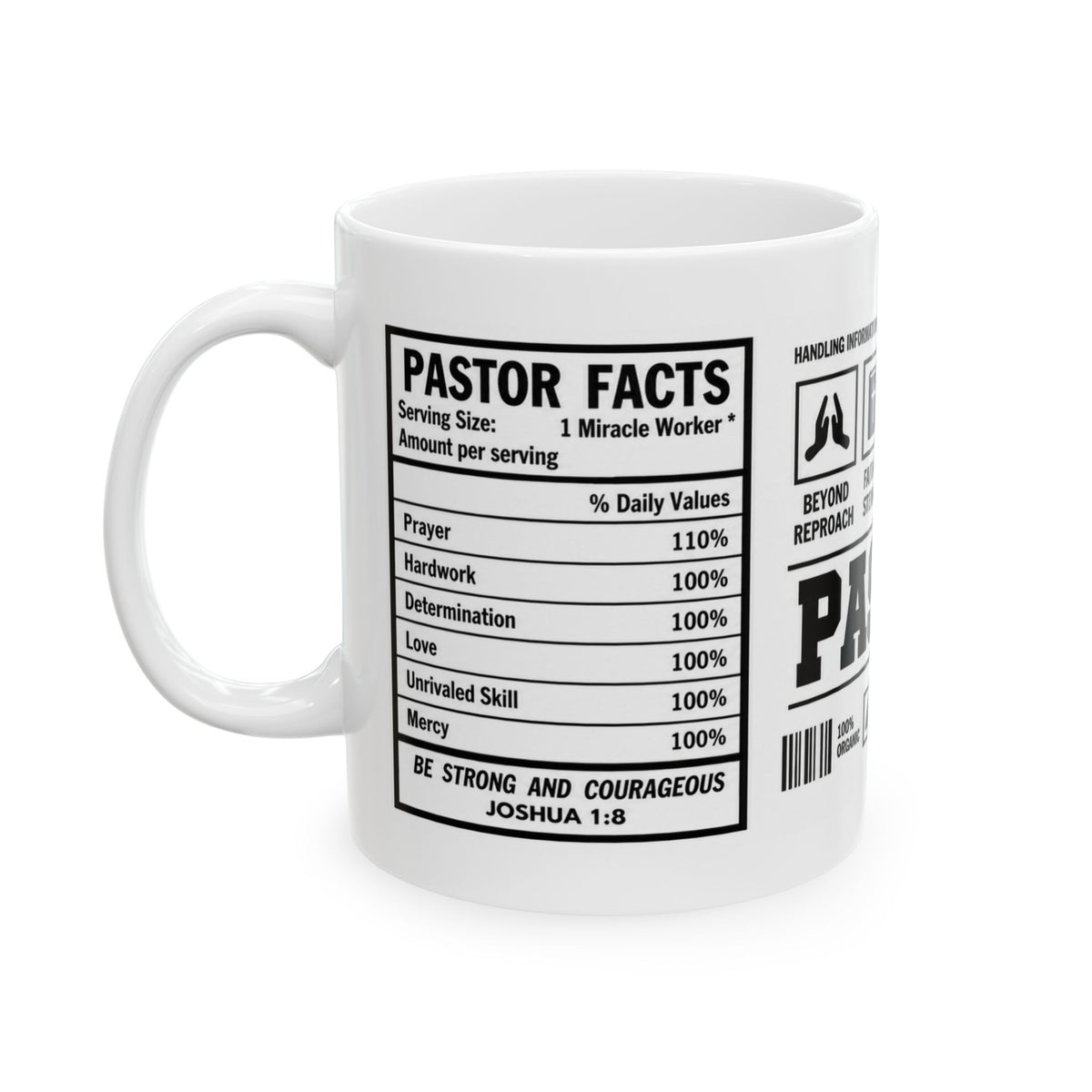 Pastor Warning Label Ceramic Mug