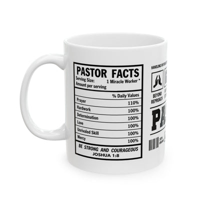 Pastor Warning Label Ceramic Mug