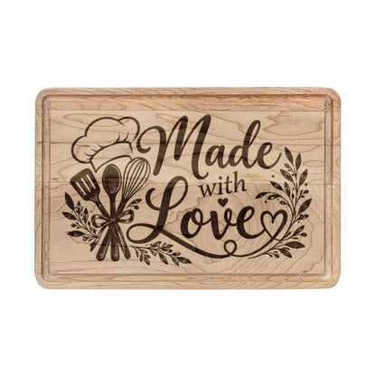 Made with Love Engraved Wooden Cutting Board