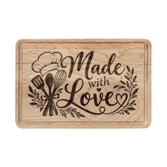Made with Love Engraved Wooden Cutting Board