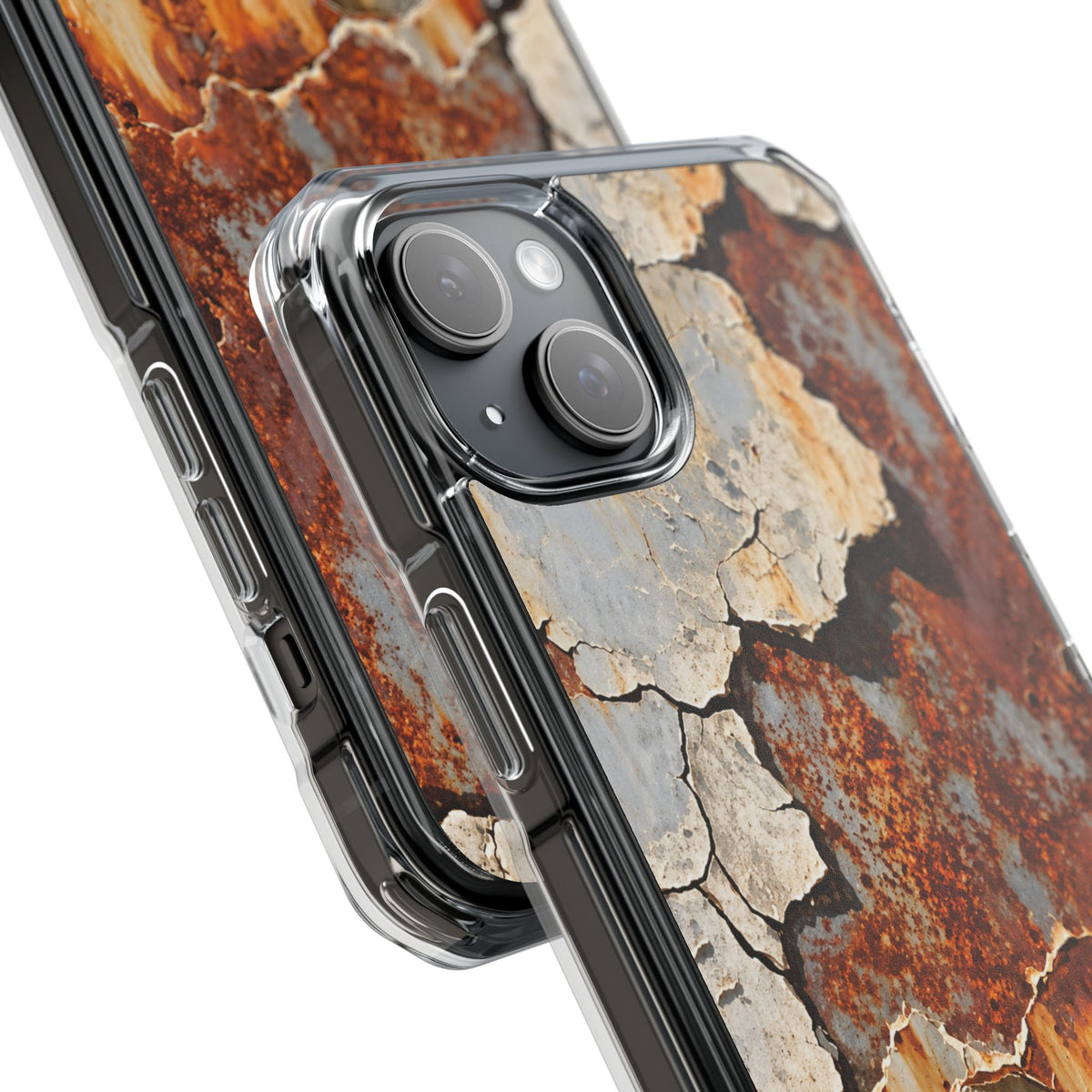 Rustic Rust & Cracked Paint | Industrial Texture MagSafe® Impact Case for iPhone 14, 15, 16 & 17