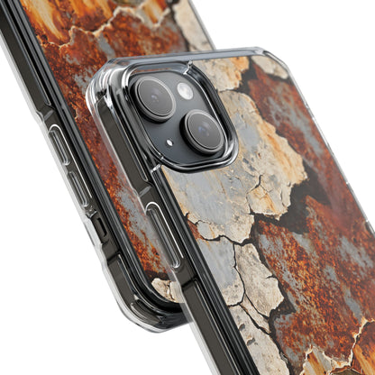 Rustic Rust & Cracked Paint | Industrial Texture MagSafe® Impact Case for iPhone 14, 15, 16 & 17