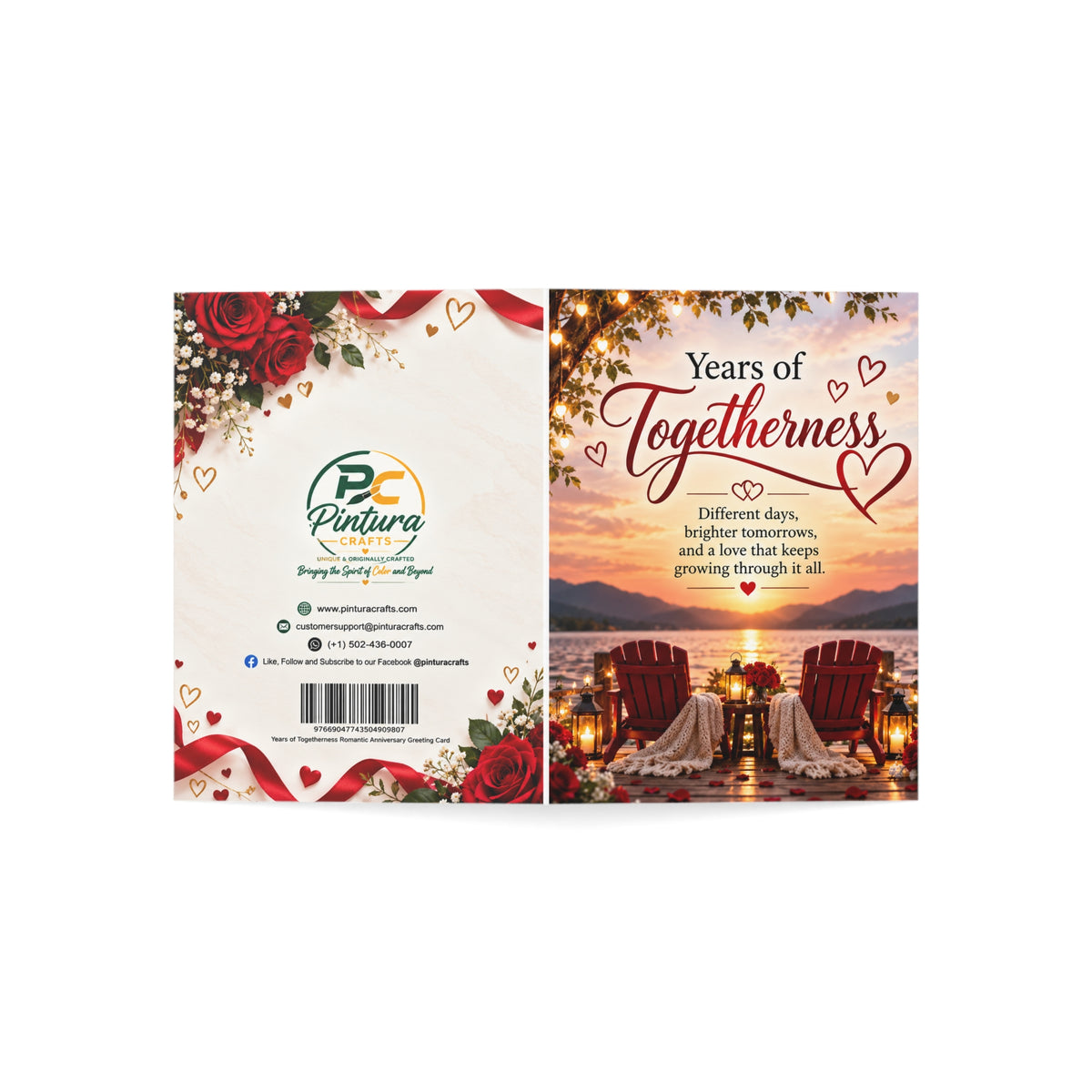 Years of Togetherness Romantic Anniversary Greeting Card