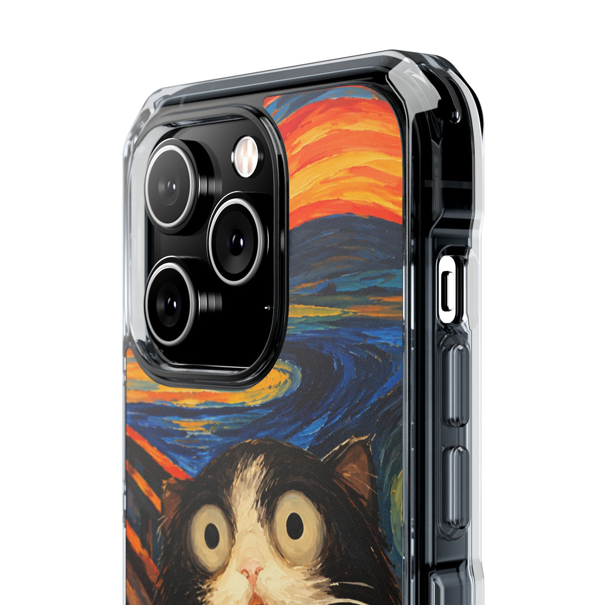 Screaming Cat Sunset | Funny Artistic MagSafe® Impact Case for iPhone 14, 15, 16 & 17