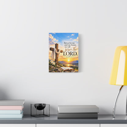 Serve the Lord Christian Canvas Wall Art – Joshua 24:15