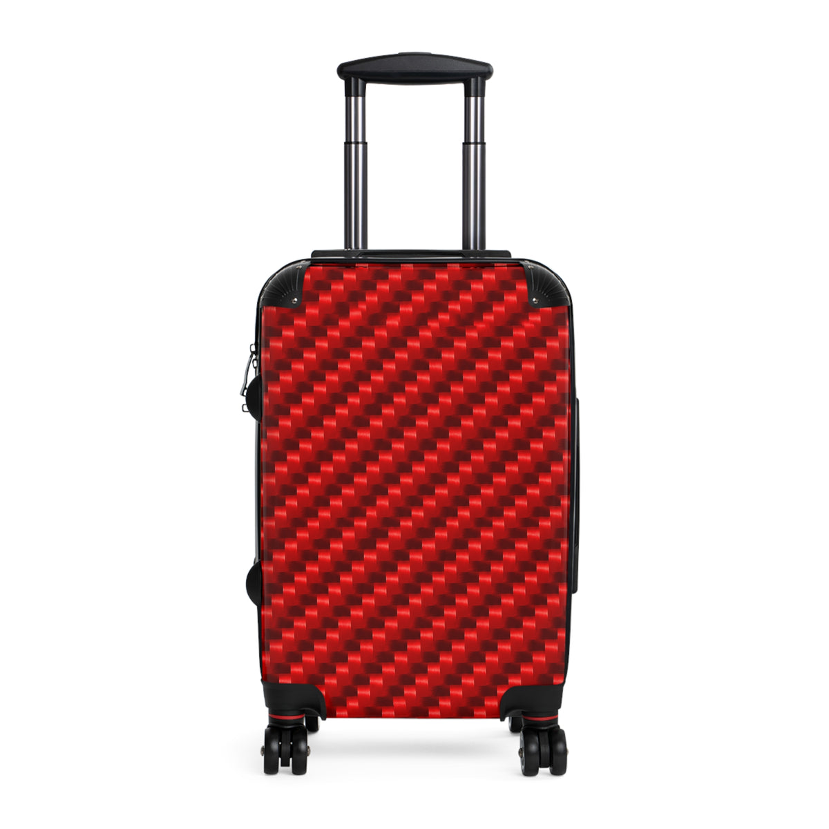 Red Carbon Fiber Pattern Rolling Suitcase