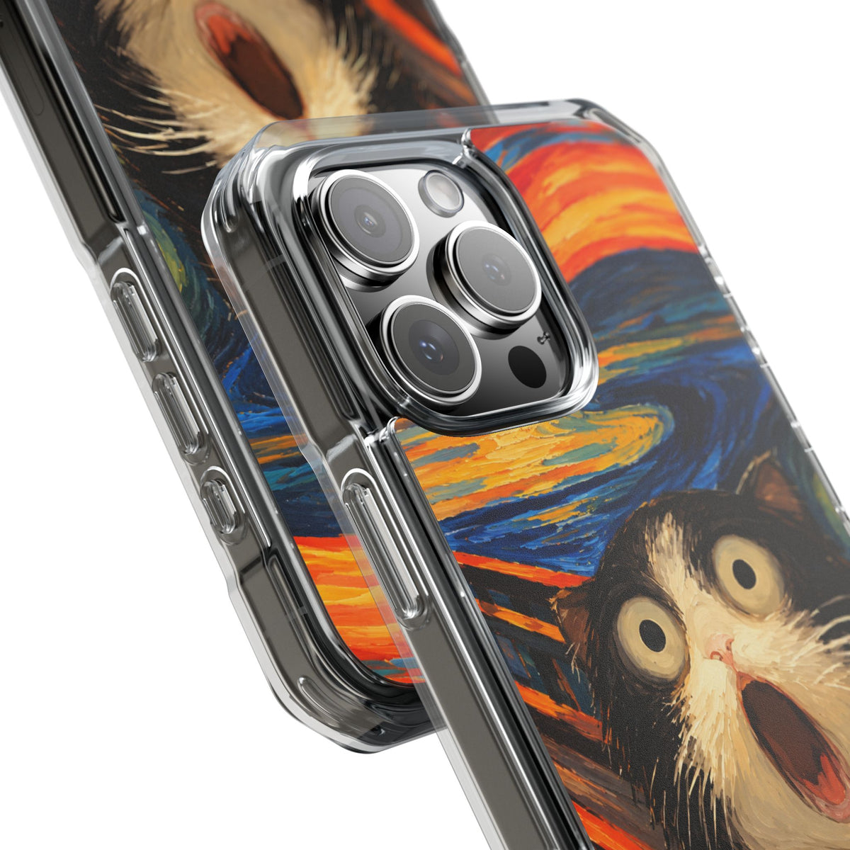 Screaming Cat Sunset | Funny Artistic MagSafe® Impact Case for iPhone 14, 15, 16 & 17