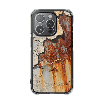 Rustic Rust & Cracked Paint | Industrial Texture MagSafe® Impact Case for iPhone 14, 15, 16 & 17