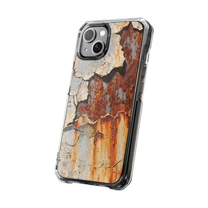 Rustic Rust & Cracked Paint | Industrial Texture MagSafe® Impact Case for iPhone 14, 15, 16 & 17