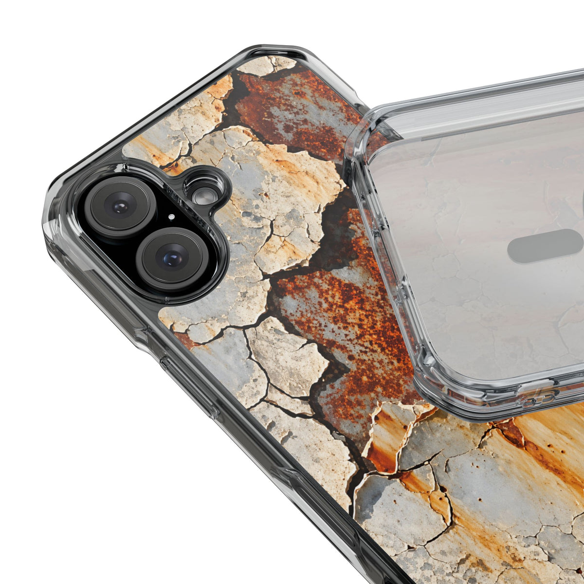 Rustic Rust & Cracked Paint | Industrial Texture MagSafe® Impact Case for iPhone 14, 15, 16 & 17