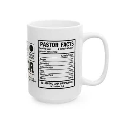 Pastor Warning Label Ceramic Mug