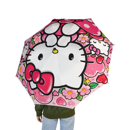 Hello Kitty Pink Heart Foldable Umbrella