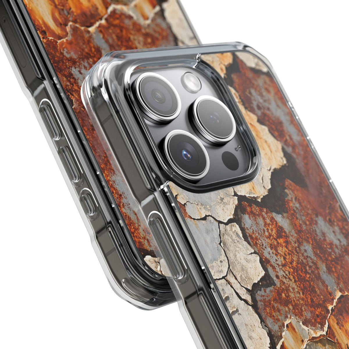 Rustic Rust & Cracked Paint | Industrial Texture MagSafe® Impact Case for iPhone 14, 15, 16 & 17