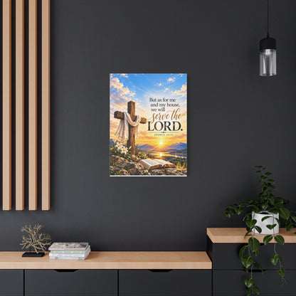 Serve the Lord Christian Canvas Wall Art – Joshua 24:15