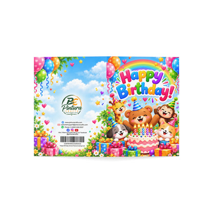 Happy Birthday Animal Friends Greeting Card