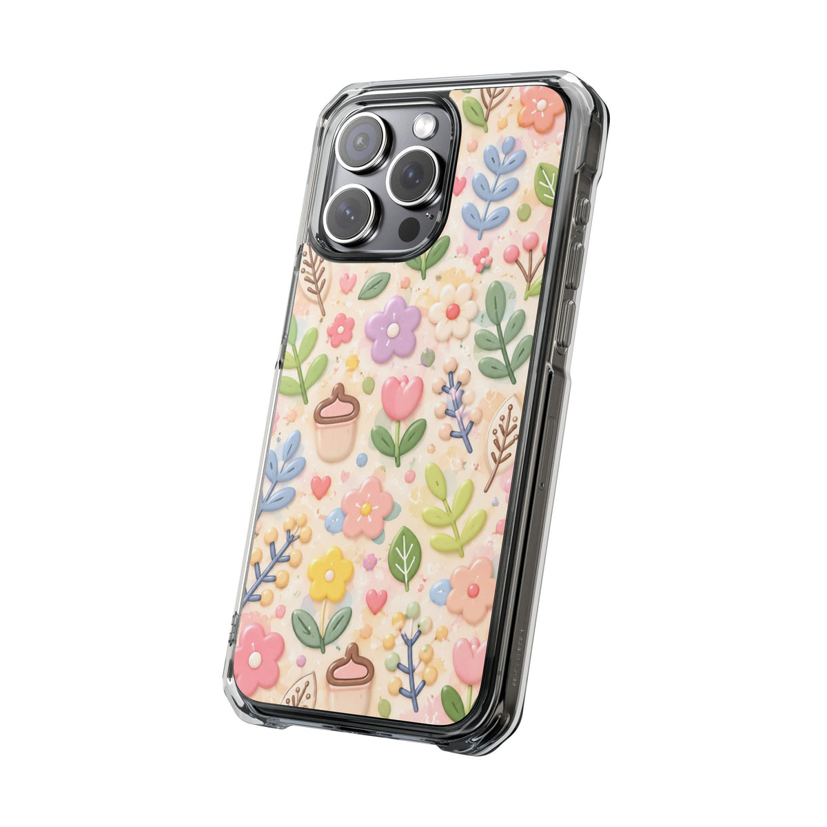 Pastel Garden Bliss | Cute 3D Floral MagSafe® Impact Case for iPhone 14, 15, 16 & 17