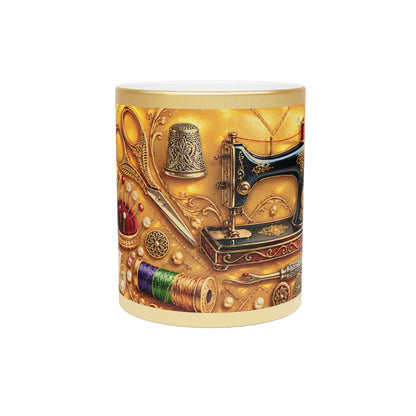 Sewing and Quilting Supplies Metallic Mug