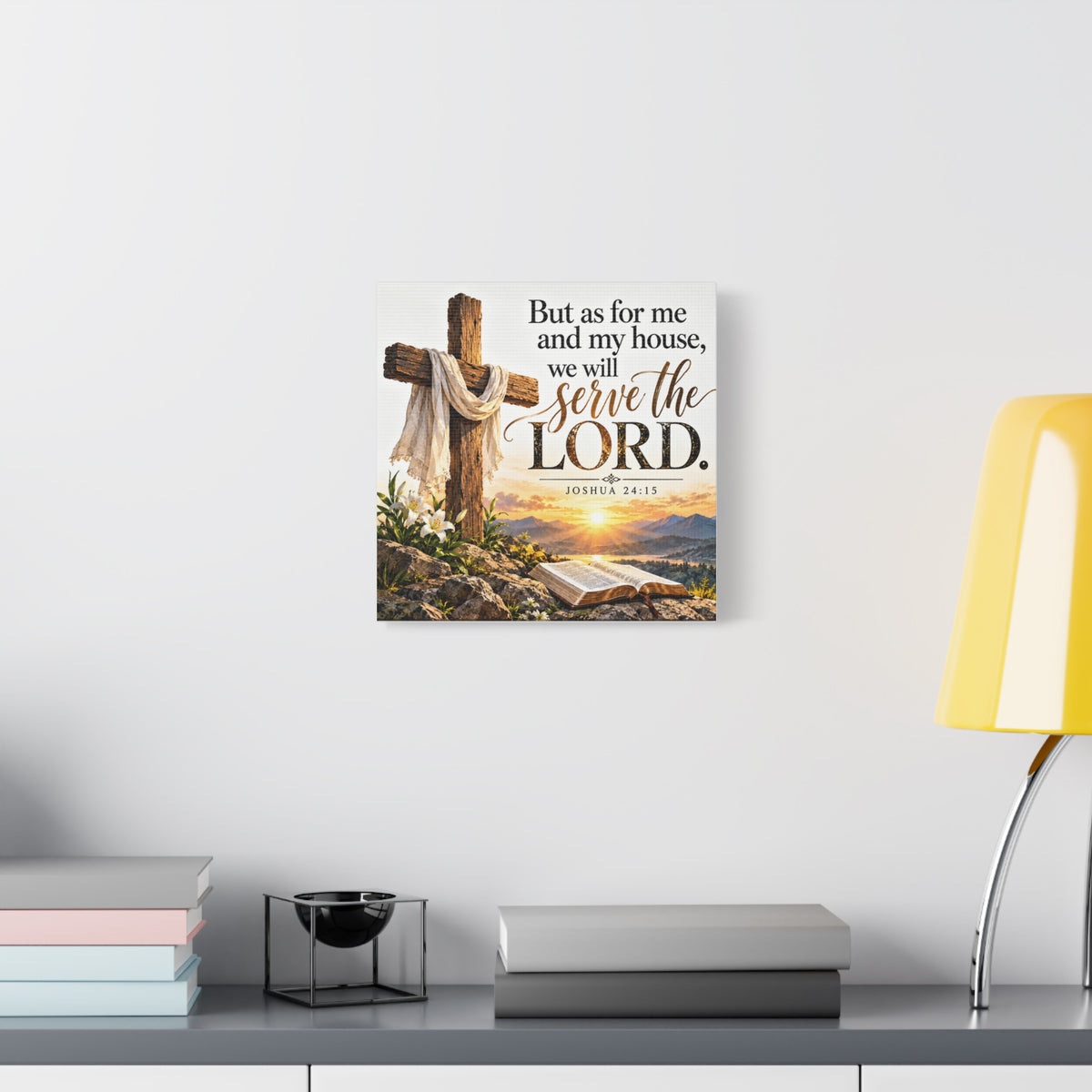 Serve the Lord Christian Canvas Wall Art – Joshua 24:15