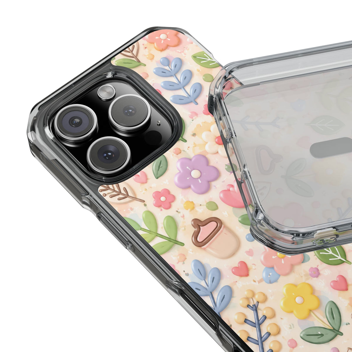 Pastel Garden Bliss | Cute 3D Floral MagSafe® Impact Case for iPhone 14, 15, 16 & 17