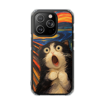 Screaming Cat Sunset | Funny Artistic MagSafe® Impact Case for iPhone 14, 15, 16 & 17