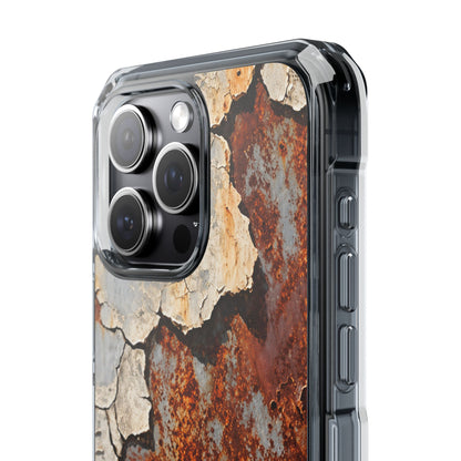 Rustic Rust & Cracked Paint | Industrial Texture MagSafe® Impact Case for iPhone 14, 15, 16 & 17