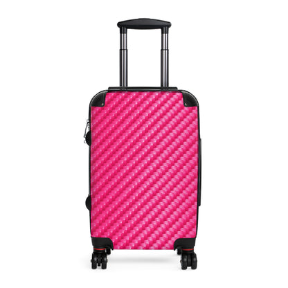 Pink Carbon Fiber Pattern Suitcase