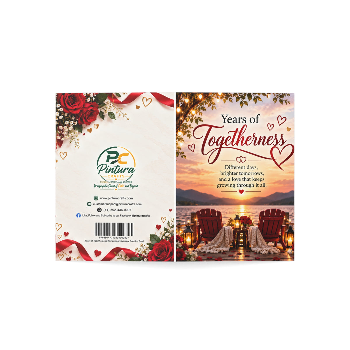 Years of Togetherness Romantic Anniversary Greeting Card