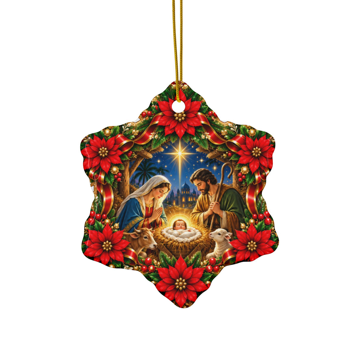 Nativity Scene Christmas Ornament