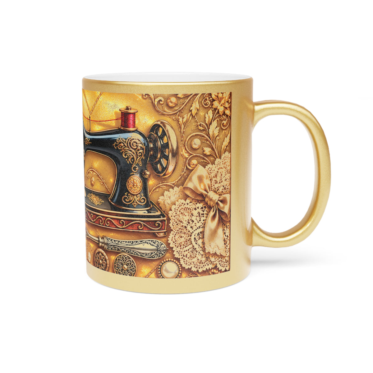 Sewing and Quilting Supplies Metallic Mug