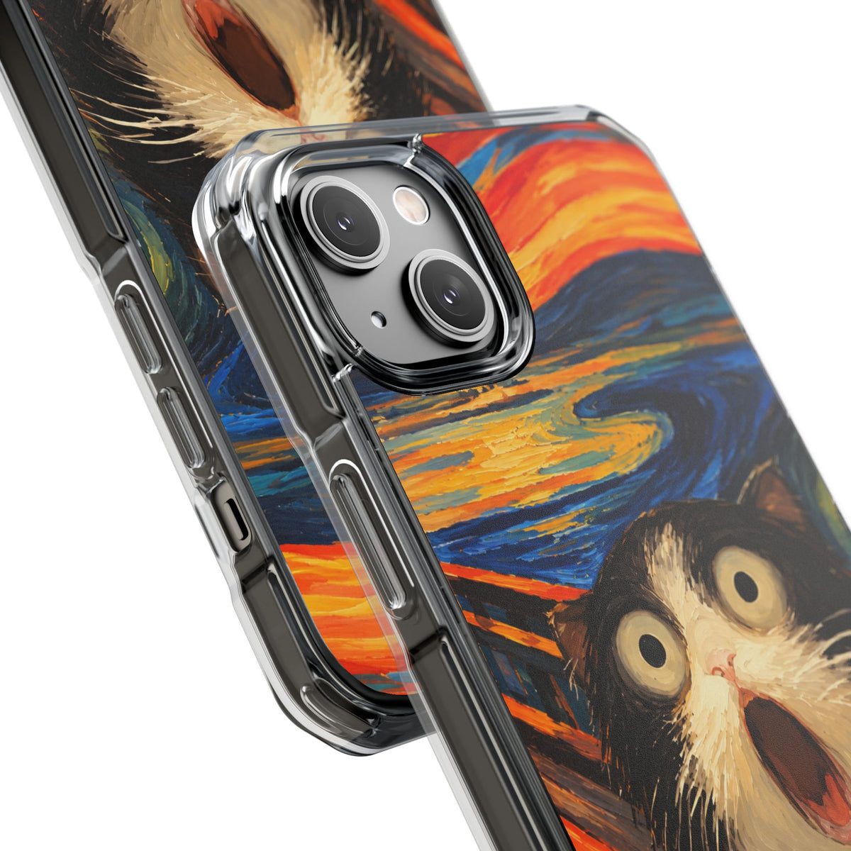 Screaming Cat Sunset | Funny Artistic MagSafe® Impact Case for iPhone 14, 15, 16 & 17