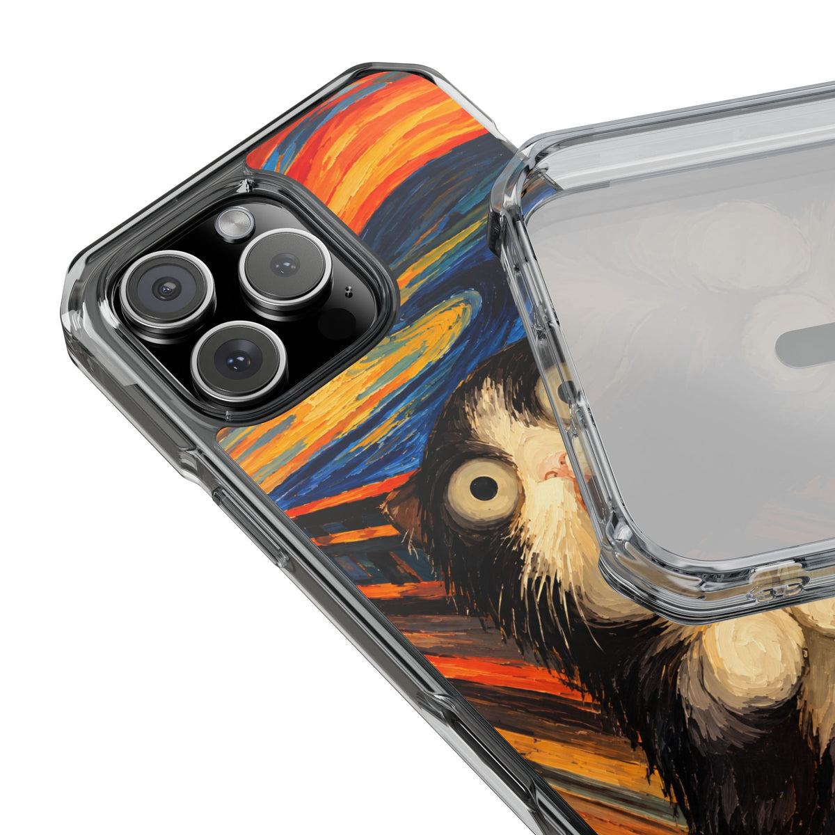 Screaming Cat Sunset | Funny Artistic MagSafe® Impact Case for iPhone 14, 15, 16 & 17