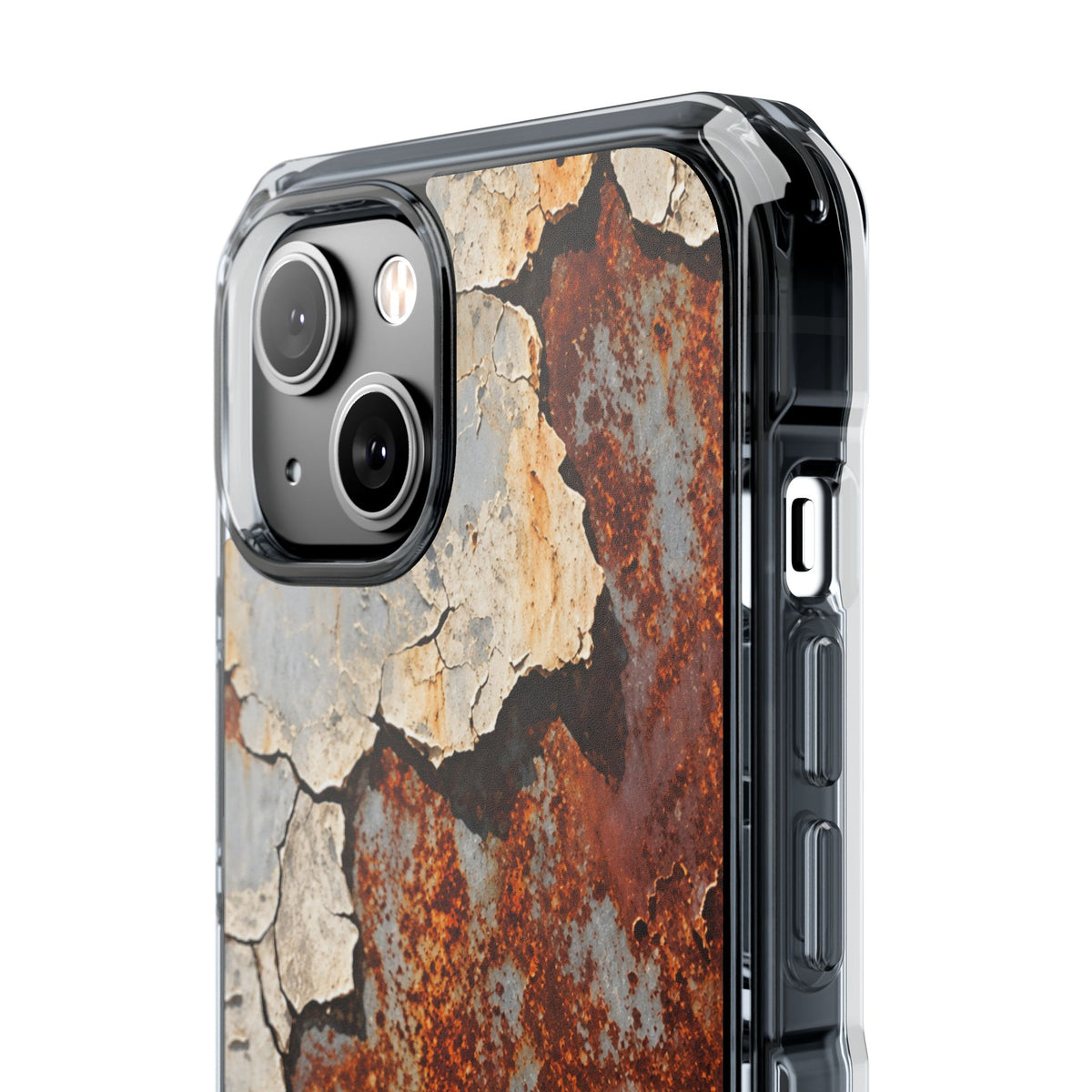 Rustic Rust & Cracked Paint | Industrial Texture MagSafe® Impact Case for iPhone 14, 15, 16 & 17