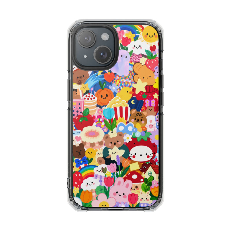 Happy Kawaii Wonderland | Cute Colorful Characters MagSafe® Impact Case for iPhone 14, 15, 16 & 17