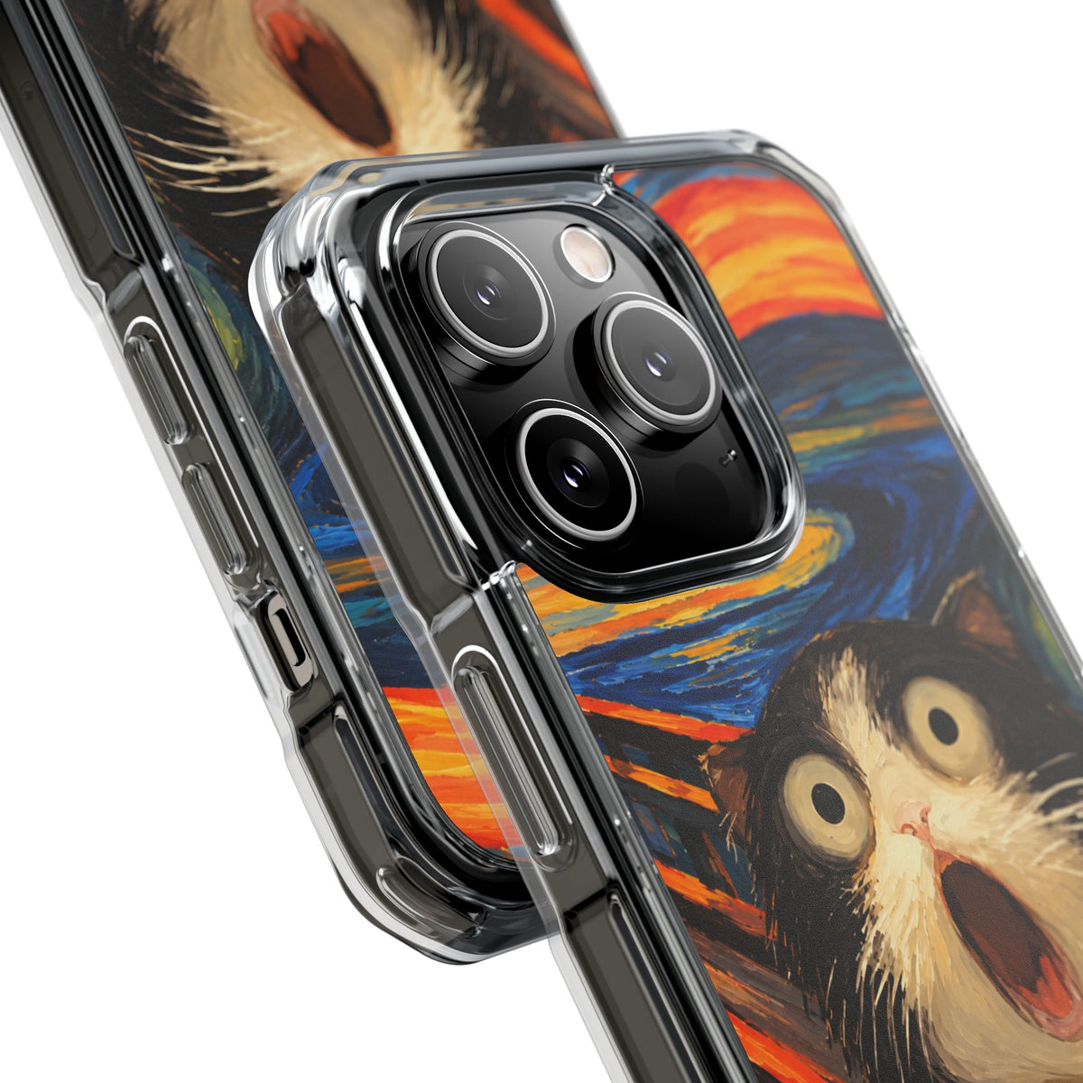 Screaming Cat Sunset | Funny Artistic MagSafe® Impact Case for iPhone 14, 15, 16 & 17