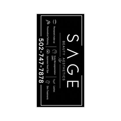 Sage Beauty Aesthetics Custom Shape Magnet – Professional Spa Salon Contact & Services Card