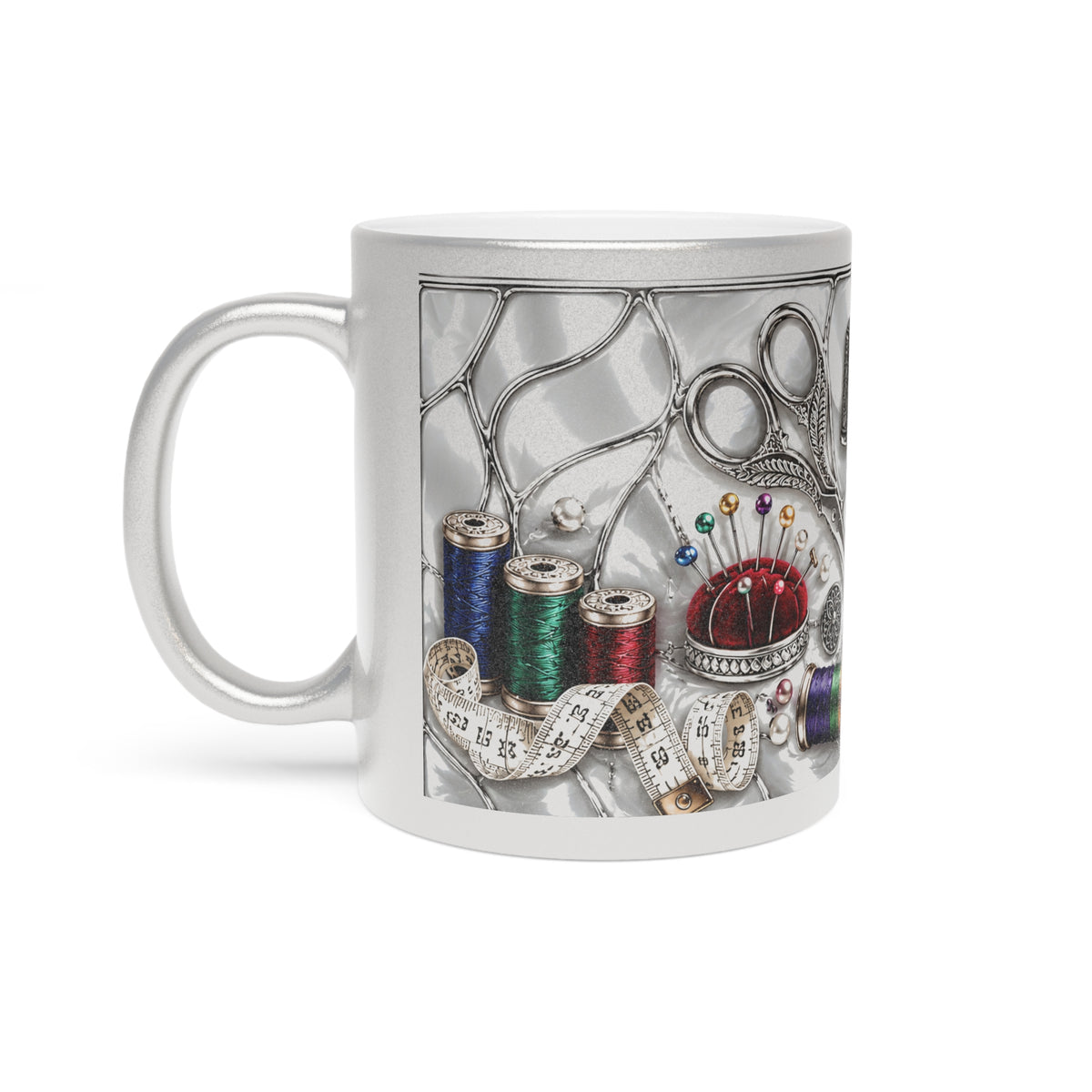 Sewing and Quilting Supplies Metallic Mug