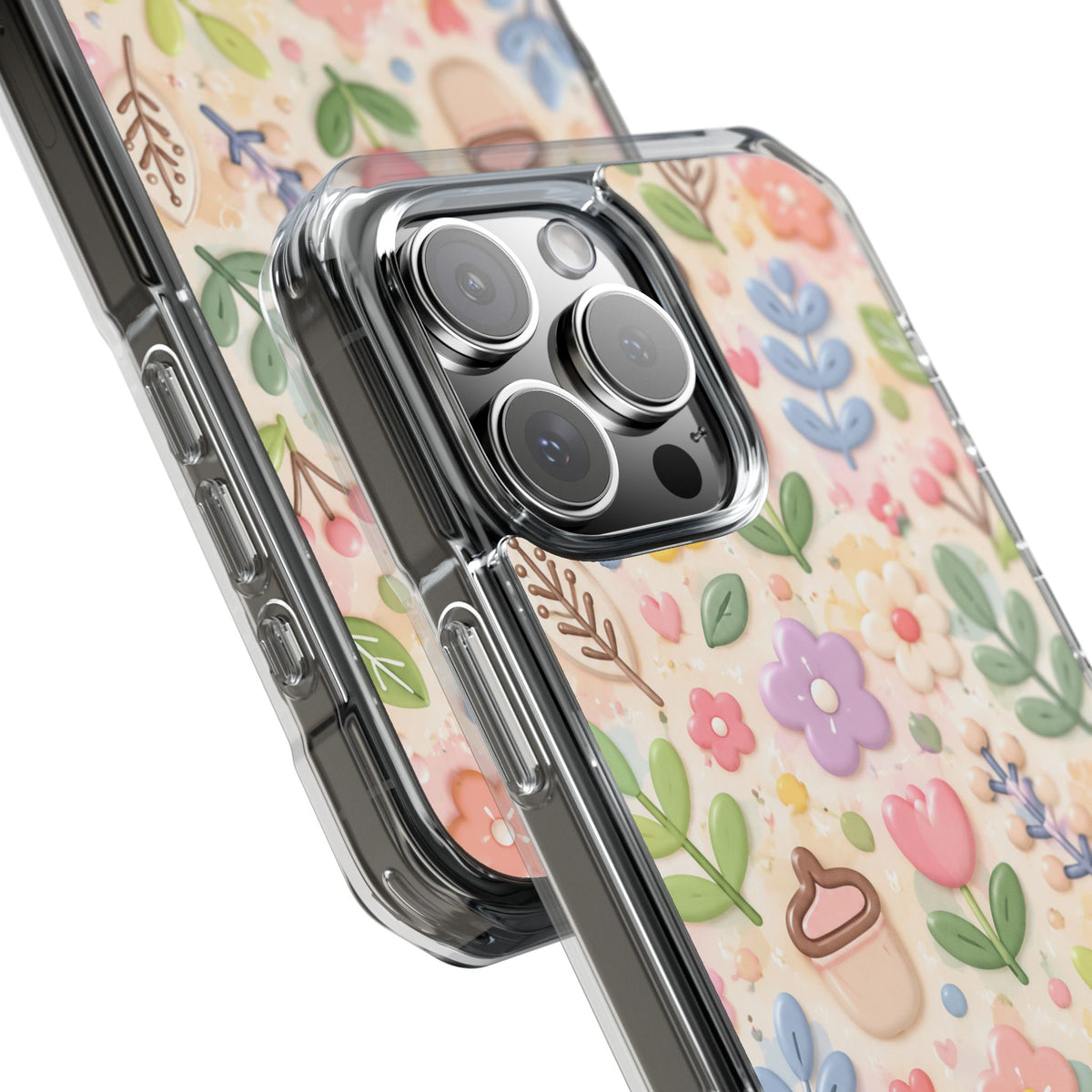 Pastel Garden Bliss | Cute 3D Floral MagSafe® Impact Case for iPhone 14, 15, 16 & 17
