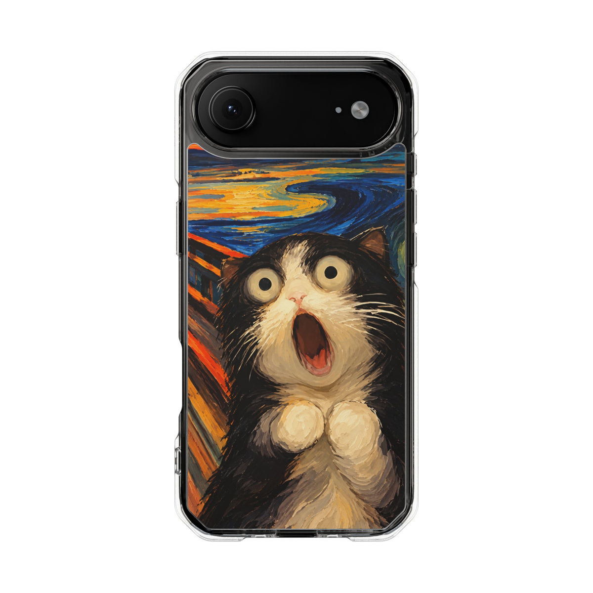 Screaming Cat Sunset | Funny Artistic MagSafe® Impact Case for iPhone 14, 15, 16 & 17