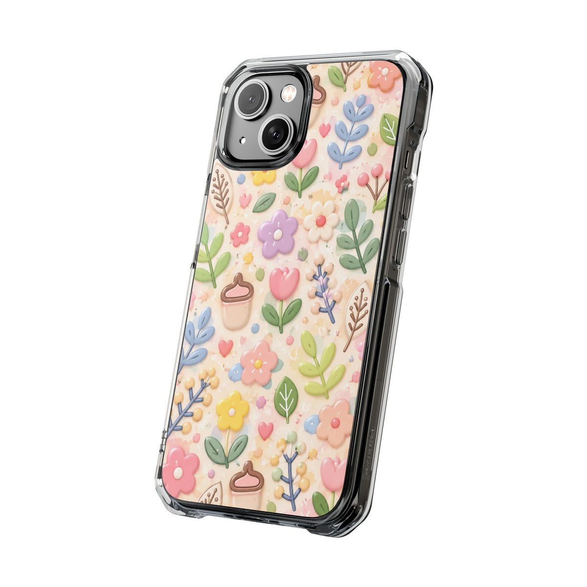 Pastel Garden Bliss | Cute 3D Floral MagSafe® Impact Case for iPhone 14, 15, 16 & 17