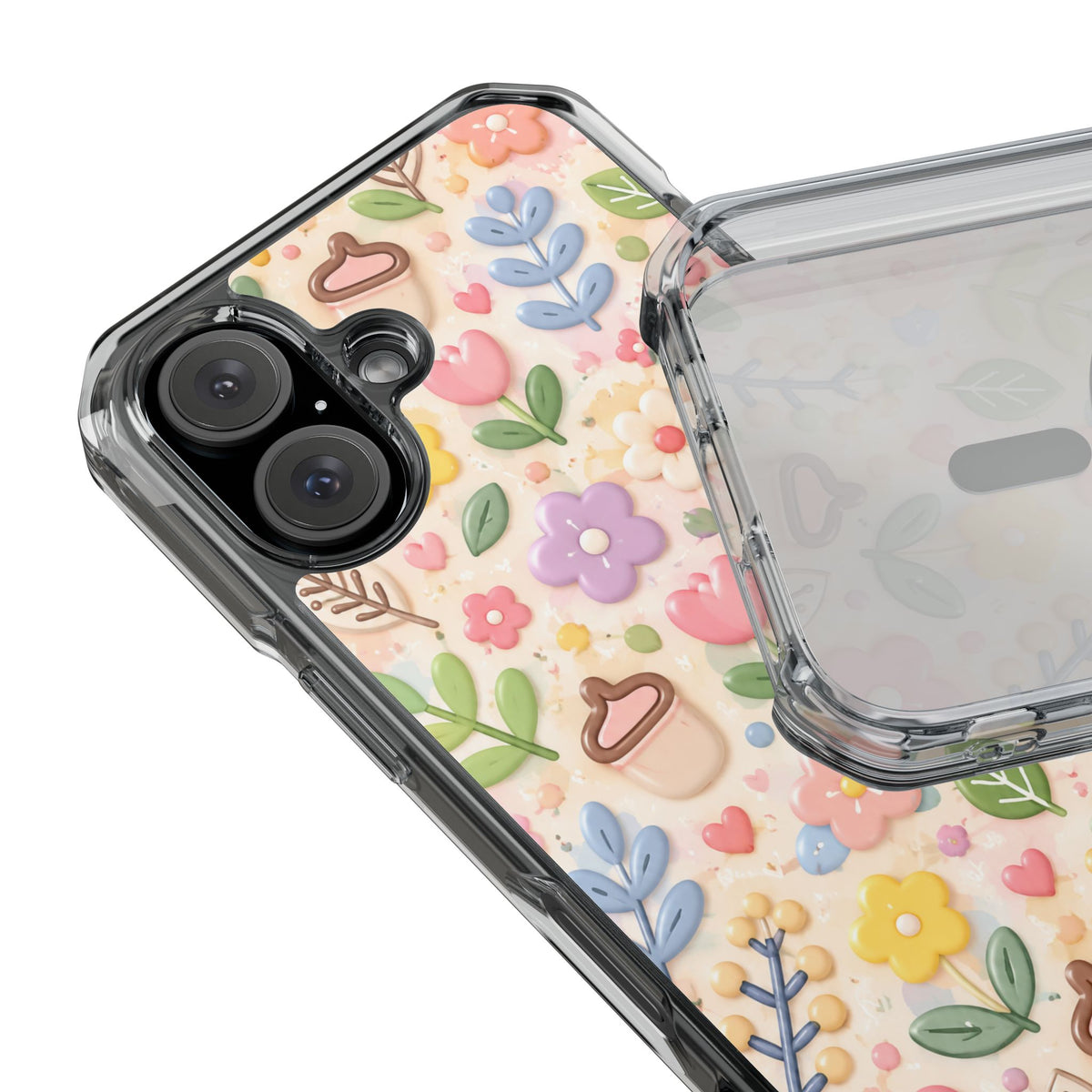 Pastel Garden Bliss | Cute 3D Floral MagSafe® Impact Case for iPhone 14, 15, 16 & 17