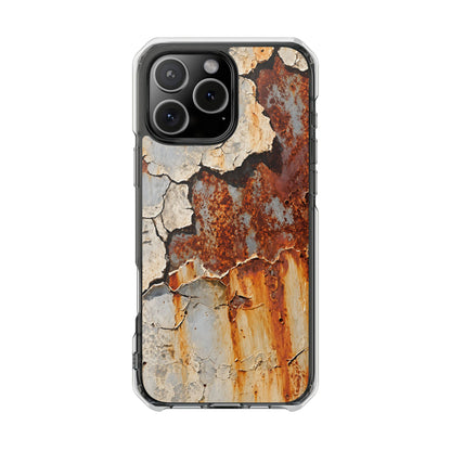 Rustic Rust & Cracked Paint | Industrial Texture MagSafe® Impact Case for iPhone 14, 15, 16 & 17