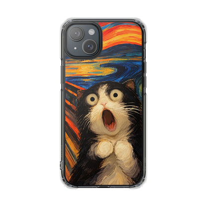 Screaming Cat Sunset | Funny Artistic MagSafe® Impact Case for iPhone 14, 15, 16 & 17