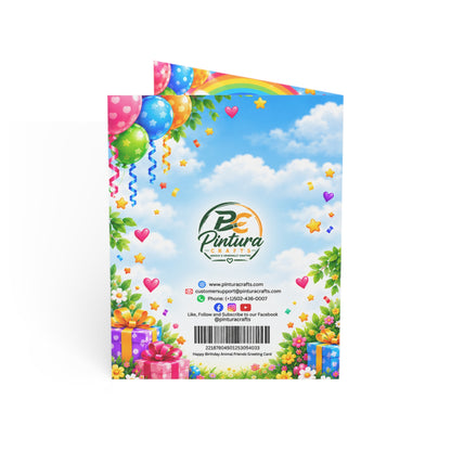 Happy Birthday Animal Friends Greeting Card