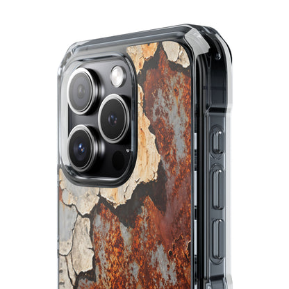 Rustic Rust & Cracked Paint | Industrial Texture MagSafe® Impact Case for iPhone 14, 15, 16 & 17