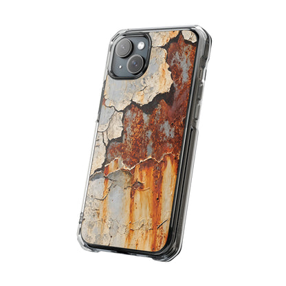Rustic Rust & Cracked Paint | Industrial Texture MagSafe® Impact Case for iPhone 14, 15, 16 & 17